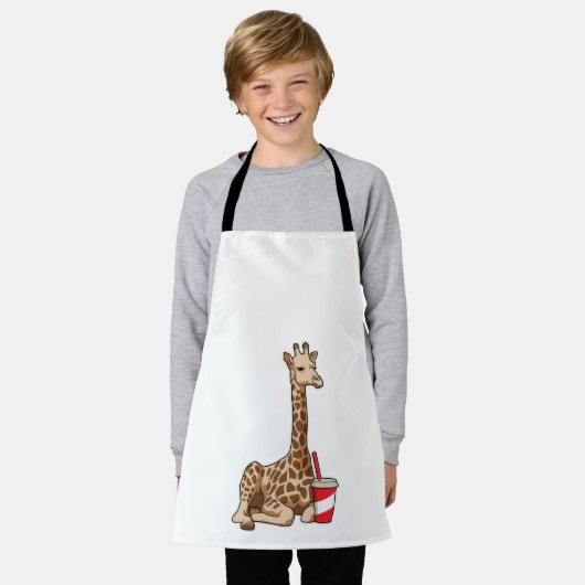 Giraffe mit Drink Schürze (Getragen)