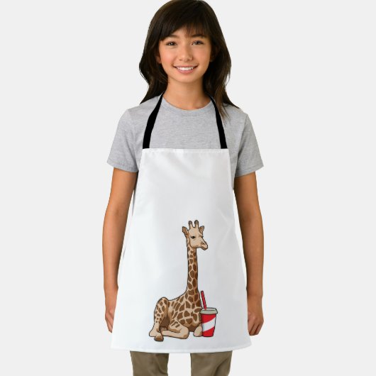 Giraffe mit Drink Schürze (Insitu)