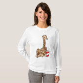 Giraffe mit Drink T-Shirt (Vorne ganz)