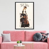 Giraffe mit einem Cello Leinwanddruck (Insitu (Wohnzimmer))
