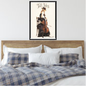 Giraffe mit einem Cello Leinwanddruck (Insitu (Schlafzimmer))