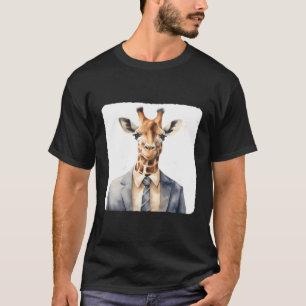 Giraffe mit einer Necktie Giraffe, die Necktie Ani T-Shirt
