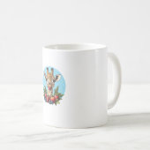 Giraffe mit Erdbeeren Blaubeeren Äpfel Kaffeetasse (VorderseiteRechts)