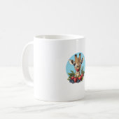 Giraffe mit Erdbeeren Blaubeeren Äpfel Kaffeetasse (Vorderseite Links)