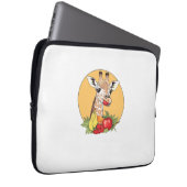 Giraffe mit Fruit Illustration Fun Vibes Laptopschutzhülle (Vorne Rechts)