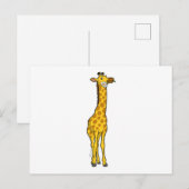 Giraffe mit Gänseblümchen Postkarte (Vorne/Hinten)