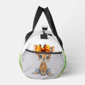 Giraffe mit gepunkteter Schleife Dschungel Duffle Bag (Rechts)