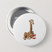 Giraffe mit Getränk Button (Vorne & Hinten)