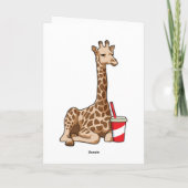 Giraffe mit Getränk Karte (Rückseite)