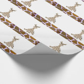 Giraffe mit Giraffe Pelz drucken Geschenkpapier (Ecke)