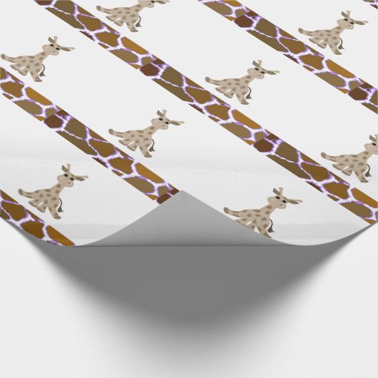 Giraffe mit Giraffe Pelz drucken Geschenkpapier (Ecke)