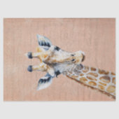 Giraffe mit Handschrift-Hintergrund-Decoupage Seidenpapier (Vorderseite)