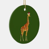 GIRAFFE mit Hat Lights Weihnachten Keramik Ornament (Rechts)