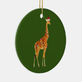 GIRAFFE mit Hat Scaft Weihnachten Keramik Ornament (Rechts)