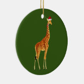 Giraffe mit Hat Scaft Weihnachten Keramik Ornament (Rechts)