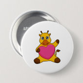 Giraffe mit Herz Button (Vorne & Hinten)
