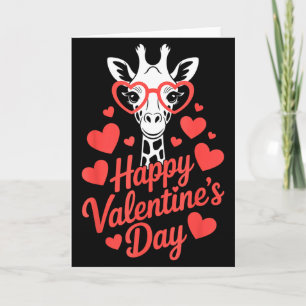 Giraffe mit Herz Gles Liebesfeier Valentinstag Karte