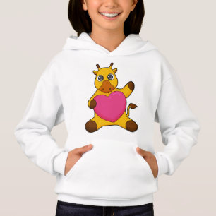 Giraffe mit Herz Hoodie