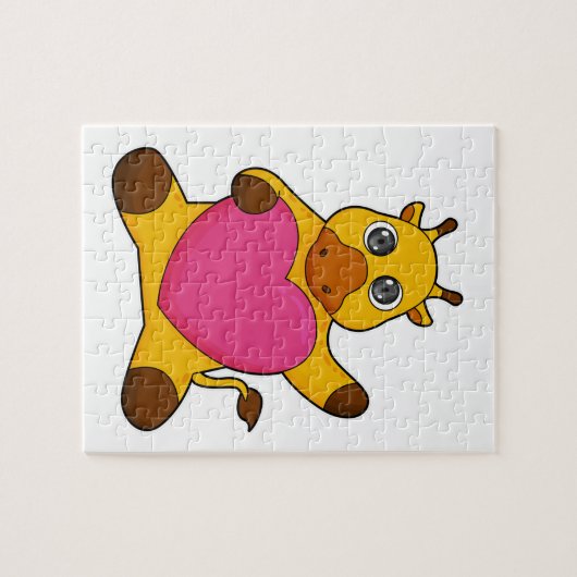 Giraffe mit Herz Puzzle (Horizontal)