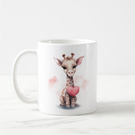 Giraffe mit Herz-Tasse Kaffeetasse