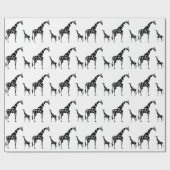 Giraffe mit Kalb Geschenkpapier (Flach)