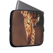 Giraffe mit Kalb (Giraffa camelopardalis) Laptopschutzhülle (Vorne Rechts)