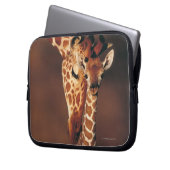 Giraffe mit Kalb (Giraffa camelopardalis) Laptopschutzhülle (Vorderseite Links)