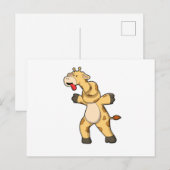 Giraffe mit Knoten am Hals Postkarte (Vorne/Hinten)