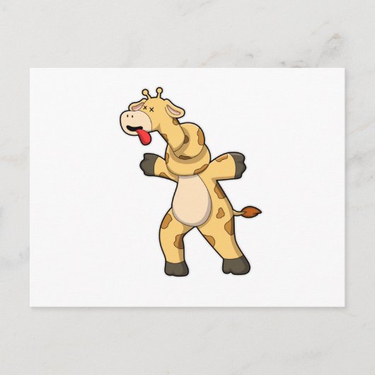 Giraffe mit Knoten am Hals Postkarte (Vorderseite)