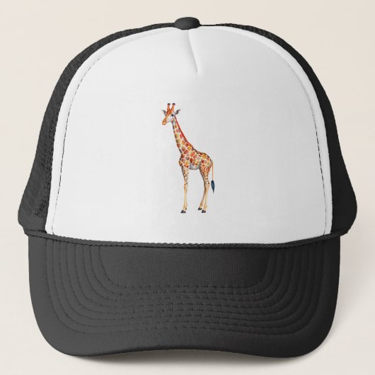 Giraffe mit langem Hals Truckerkappe (Vorderseite)