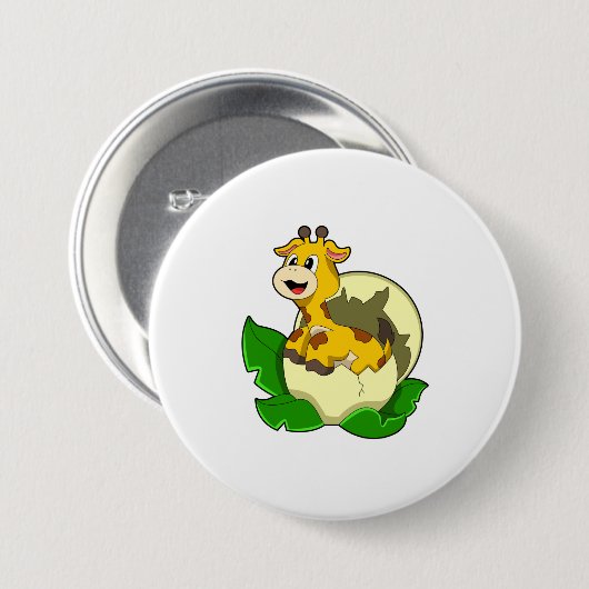 Giraffe mit Leaf & Egg Button (Vorne & Hinten)