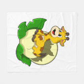 Giraffe mit Leaf & Egg Fleecedecke (Vorderseite (Horizontal))