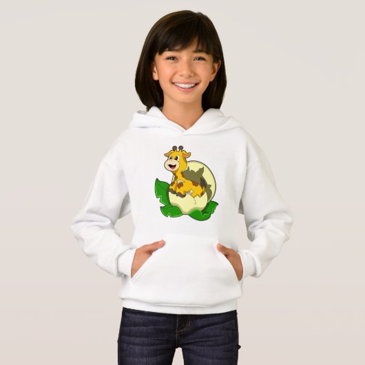 Giraffe mit Leaf & Egg Hoodie (Vorne ganz)