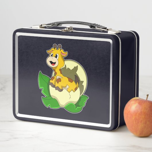 Giraffe mit Leaf & Egg Metall Brotdose (Beispiel)