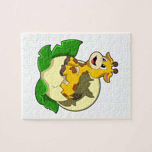 Giraffe mit Leaf & Egg Puzzle (Horizontal)