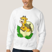Giraffe mit Leaf & Egg Sweatshirt (Vorderseite)