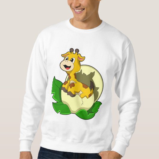 Giraffe mit Leaf & Egg Sweatshirt (Vorderseite)