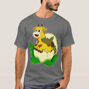 Giraffe mit Leaf Egg T-Shirt