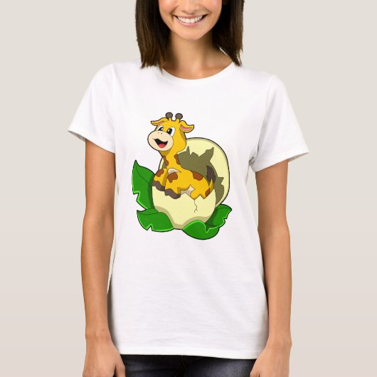 Giraffe mit Leaf & Egg T-Shirt (Vorderseite)