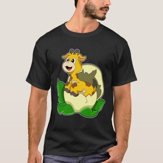 Giraffe mit Leaf & Egg T-Shirt (Vorderseite)