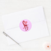 Giraffe mit Liebe Runder Aufkleber (Umschlag)
