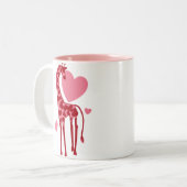 Giraffe mit Liebe Zweifarbige Tasse (Vorderseite Links)