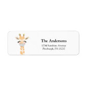 Giraffe mit Maske-Rücksendeadresse (Vorne)