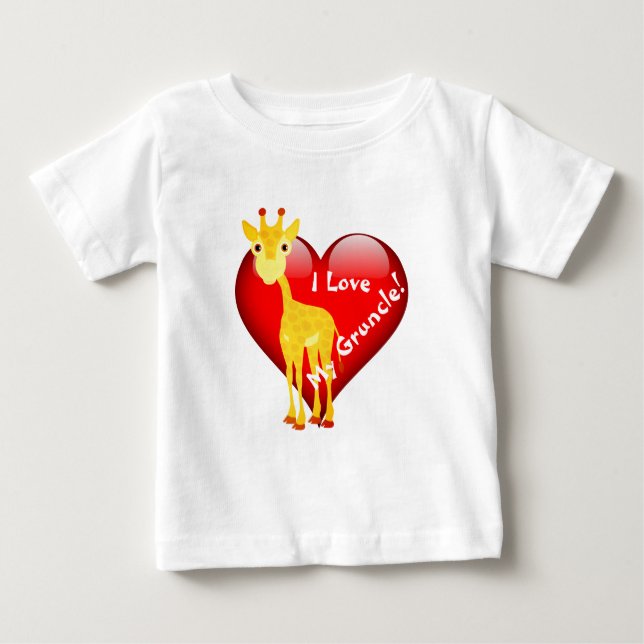 Giraffe mit meiner Liebe mein Onkel! Baby T-shirt (Vorderseite)