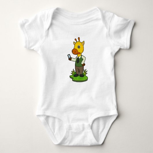 Giraffe mit Mobile Baby Strampler (Vorderseite)