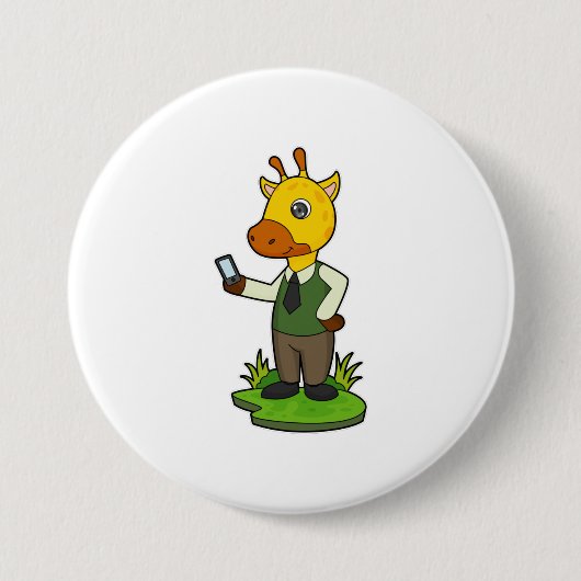 Giraffe mit Mobile Button (Vorderseite)