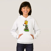 Giraffe mit Mobile Hoodie (Vorne ganz)