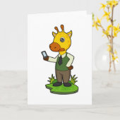 Giraffe mit Mobile Karte (Gelbe Blume)