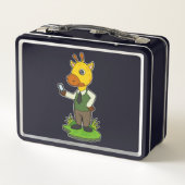 Giraffe mit Mobile Metall Brotdose (Rückseite)