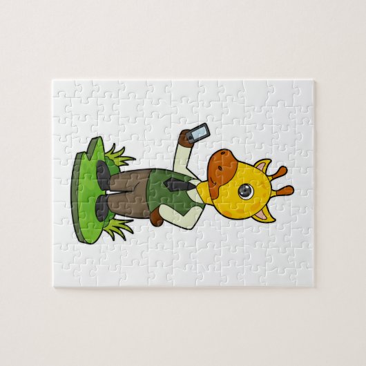 Giraffe mit Mobile Puzzle (Horizontal)